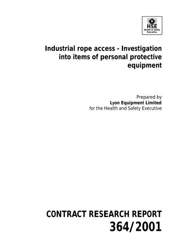HSE: Industrial rope access - investigation into items of personal ...