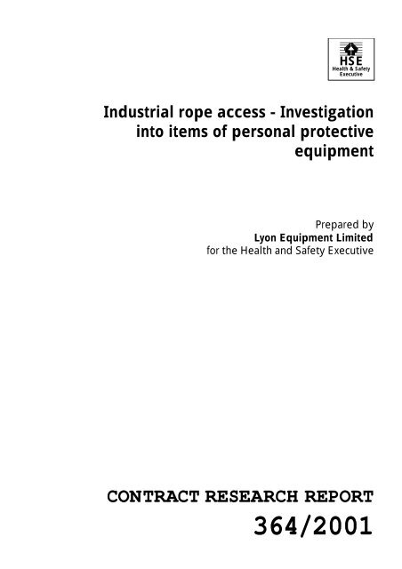 HSE: Industrial rope access - investigation into items of personal ...