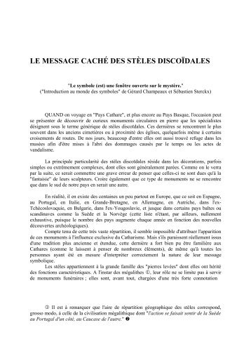 le message caché des stèles discoïdales - Occitanie Cathare