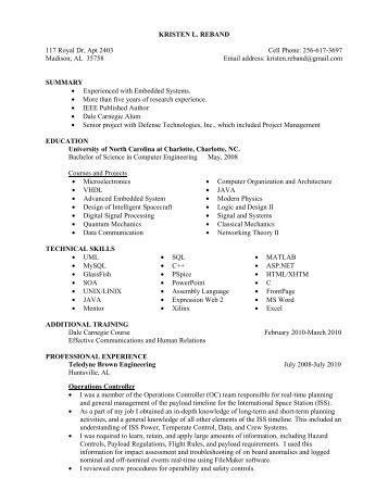 Resume - University of North Carolina at Charlotte