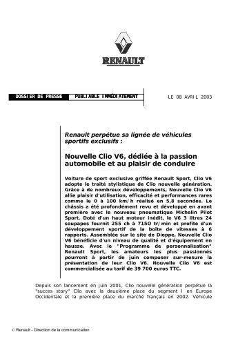 Dossier de Presse - Alpine Renault