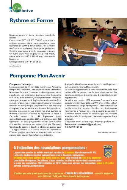 Juillet 2010 - N°94 - Commune de Pomponne