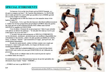 Entraînement SOUPLESSE avec Jean Claude ''Snake'' TEREBO