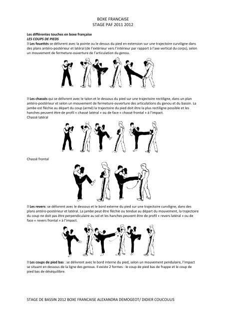 situation d'apprentissage boxe française
