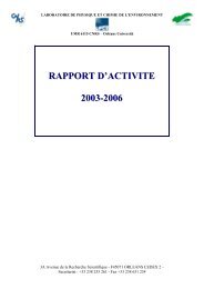 RAPPORT D'ACTIVITE 2003-2006 - Laboratoire de physique et ...