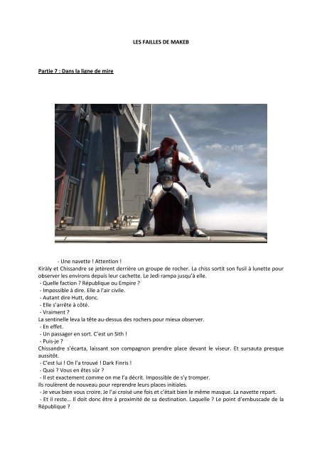 Dans la ligne de mire - Swtor-Guide