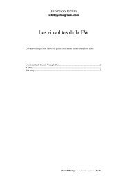 Les zinsolites de la FW - La French Waaagh