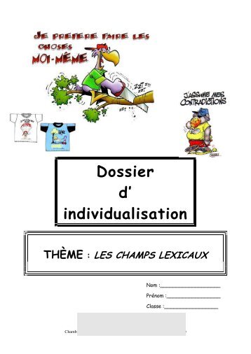 Les champs lexicaux - CFA Blois