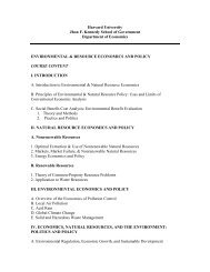 Environmental & Resource Economics and Policy