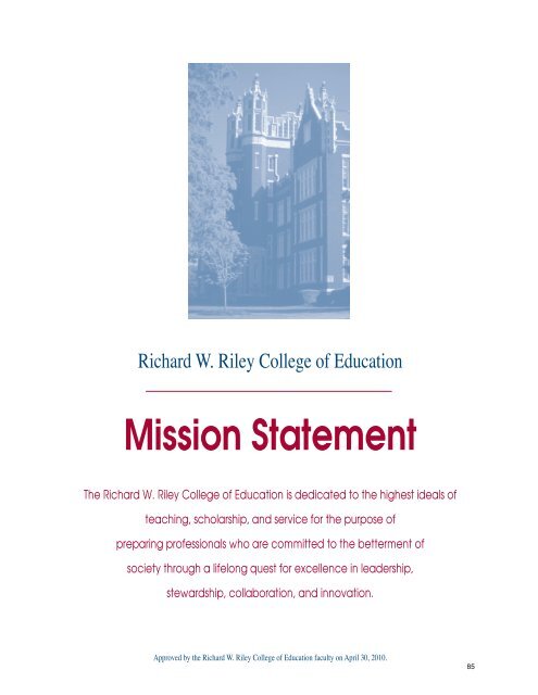 2010-2011 Faculty Manual - College of Education - Winthrop ...