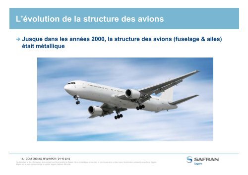 L'évolution de la structure des avions