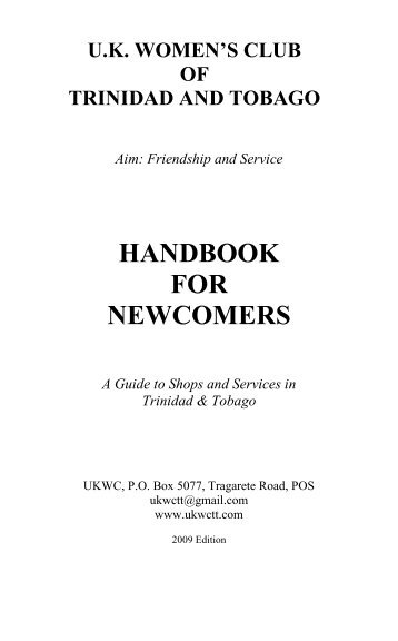 Handbook - The United Kingdom Women's Club of Trinidad and ...