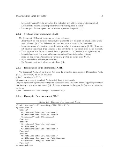 dans des entrepôts de données XML - CoDE - Université Libre de ...