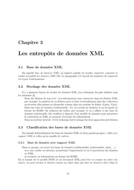 dans des entrepôts de données XML - CoDE - Université Libre de ...