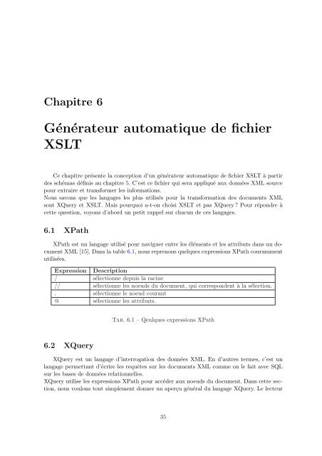 dans des entrepôts de données XML - CoDE - Université Libre de ...