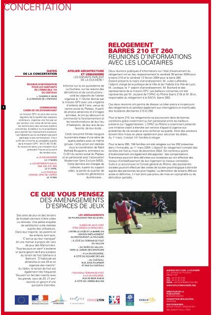 le journal du Projet n°3 (PDF : 265 Ko) - La Duchère