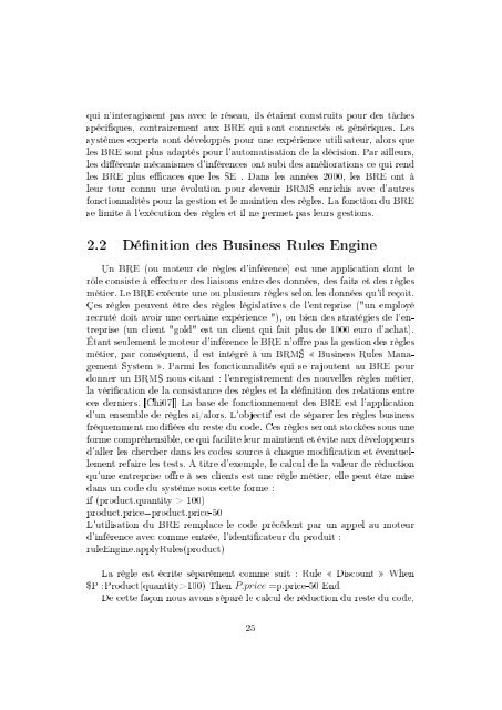 Étude et implémentation d'un moteur d'inférence dans une ...