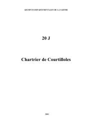 20 J Chartrier de Courtilloles - Archives départementales - Sarthe