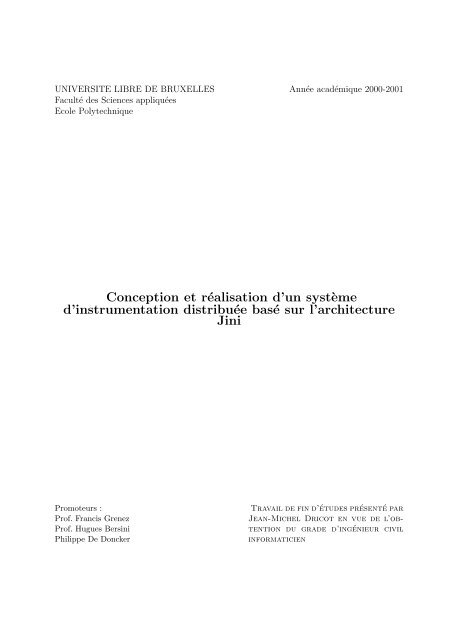 Conception et réalisation d'un syst`eme d'instrumentation ... - CoDE