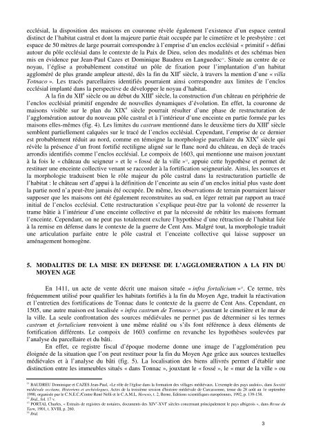 E. Cassan-Pisani, Dossier thématique : Du castrum au fortalicium