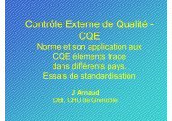 Contrôle Externe de Qualité - CQE - Eurofins