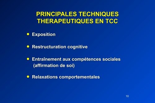 LES THERAPIES COMPORTEMENTALES ET COGNITIVES (TCC)