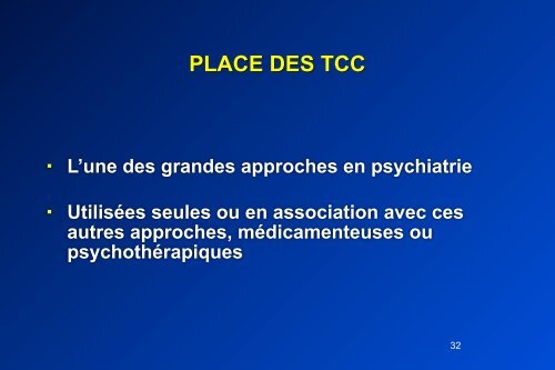 LES THERAPIES COMPORTEMENTALES ET COGNITIVES (TCC)