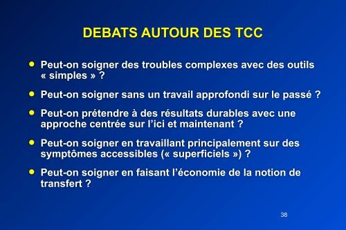 LES THERAPIES COMPORTEMENTALES ET COGNITIVES (TCC)