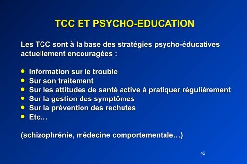 LES THERAPIES COMPORTEMENTALES ET COGNITIVES (TCC)