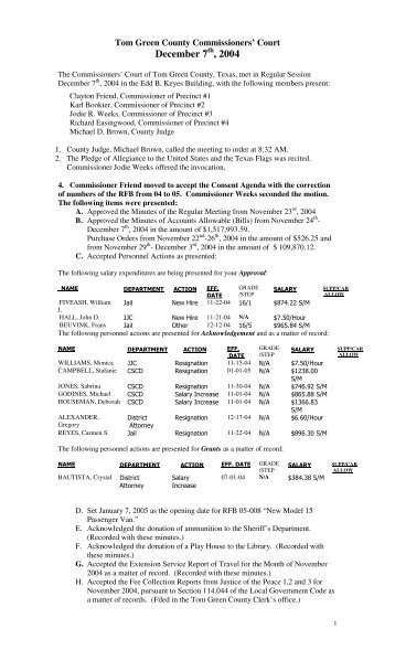 7 - Tom Green County Government