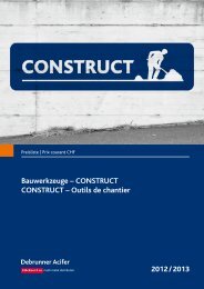 Bauwerkzeuge – ConstruCt ConstruCt – outils de ... - Debrunner Acifer