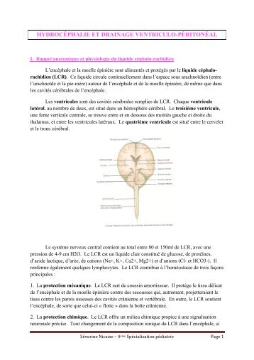 Hydrocéphalie et drainage ventriculo-péritonéal - Erpicum, Famille