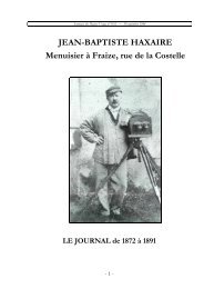 Jean-Baptiste Haxaire - Journal de 1872 à 1891 - La Costelle