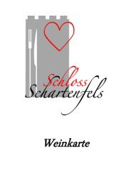 Weinkarte - Restaurant Schloss Schartenfels