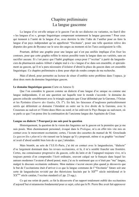 Thèse J. Lafitte - Tome I - Institut Béarnais Gascon