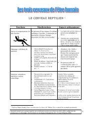 LE CERVEAU REPTILIEN 1 - Commission scolaire des Affluents