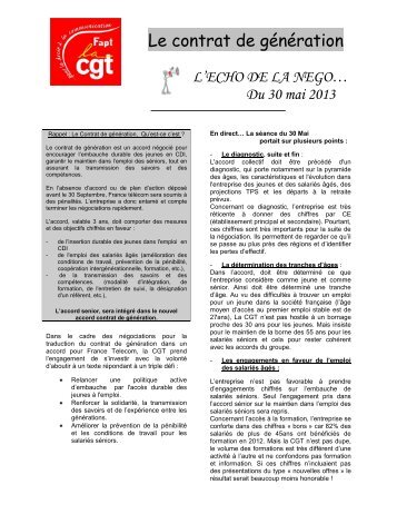 tract le contrat de génération - CGT Fapt