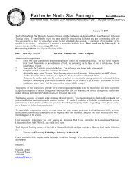 MEMO FORM - Fairbanks North Star Borough