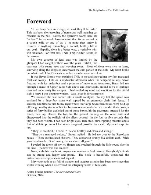 TNR Handbook - Neighborhood Cats
