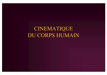 CINEMATIQUE DU CORPS HUMAIN