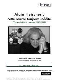 Alain Fleischer - presse - Forum / Scène conventionnée de Blanc-Mesnil