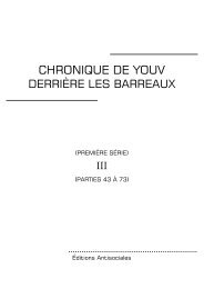 CHRONIQUE DE YOUV - Éditions Antisociales