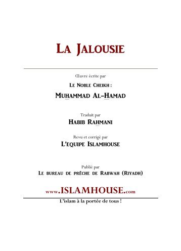 La jalousie - PDF