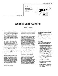What is Cage Culture? - Lake Superior State University