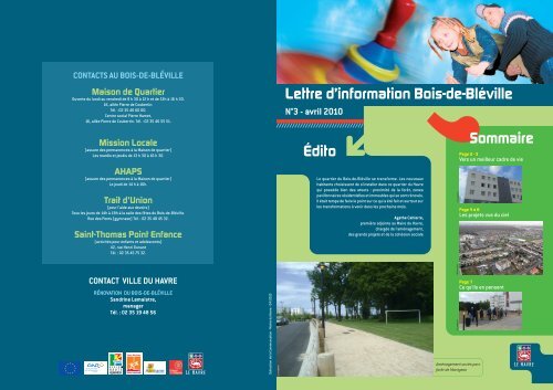 Lettre d'information Bois-de-Bléville N°3 - Le Havre