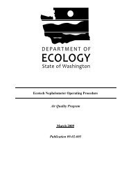 Ecotech Nephelometer Operating Procedure - Washington State ...