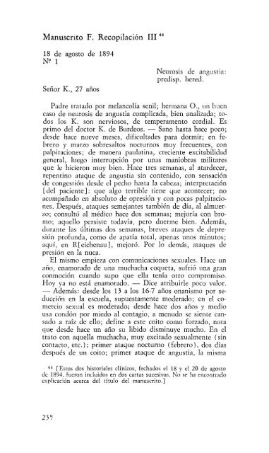 Publicaciones prepsicoanalíticas y manuscritos inéditos en vida de ...