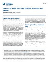 Efectos del fuego en la vida Silvestre de Florida y su hábitat1 - EDIS ...