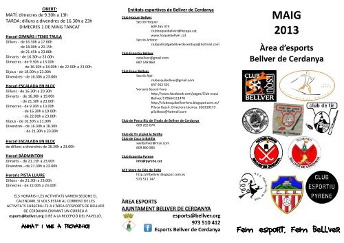 MAIG.pdf - Ajuntament de Bellver de Cerdanya