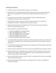 Probability Worksheet